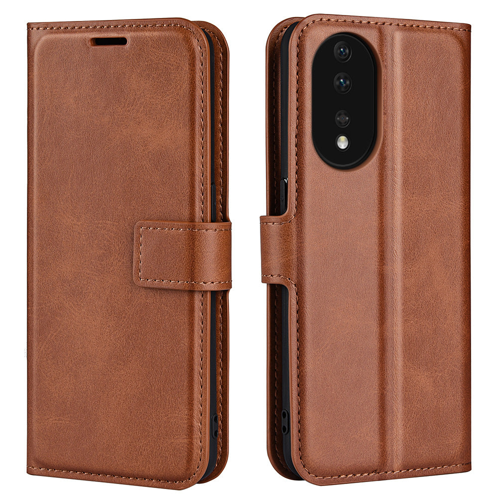 For Honor 80 5G Calf Texture PU Leather Stand Wallet Case Square Magnetic Clasp Phone Cover For Honor 80 5G Calf Texture PU Leather Stand Wallet Case Square Magnetic Clasp Phone Cover